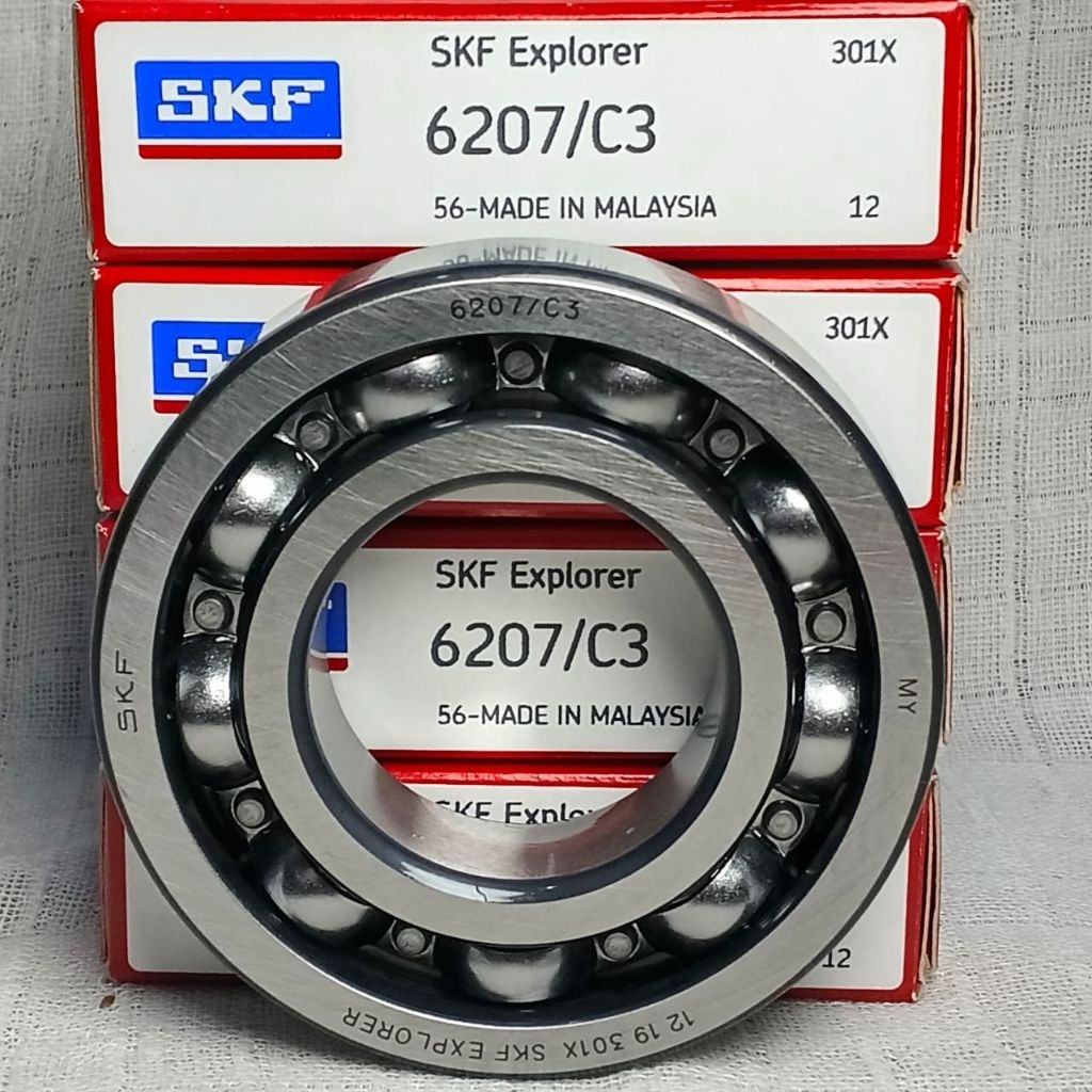 BEARING 6207 C3 เปิดพร้อมฝาครอบ SKF