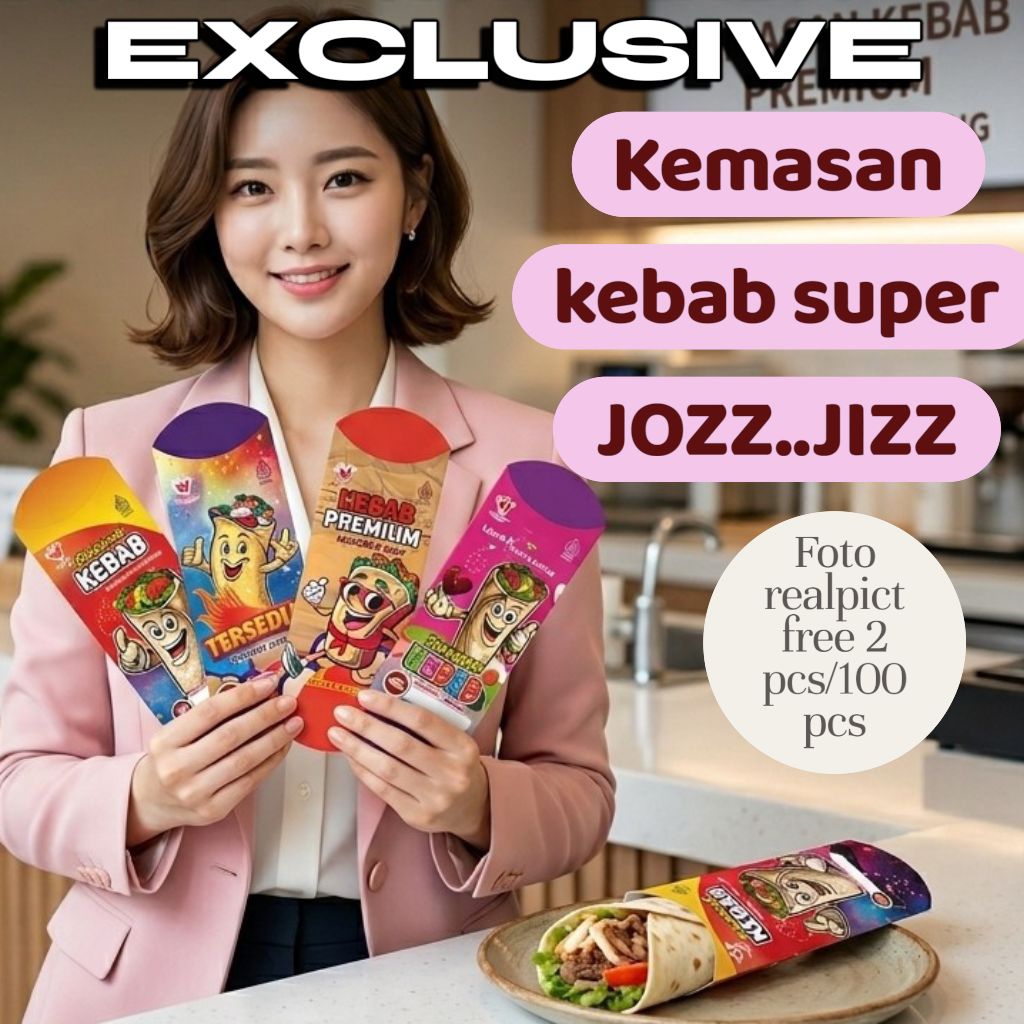 Kebab Wrap 100 ชิ้น / Kebab Packaging 9x24 / Kebab Container