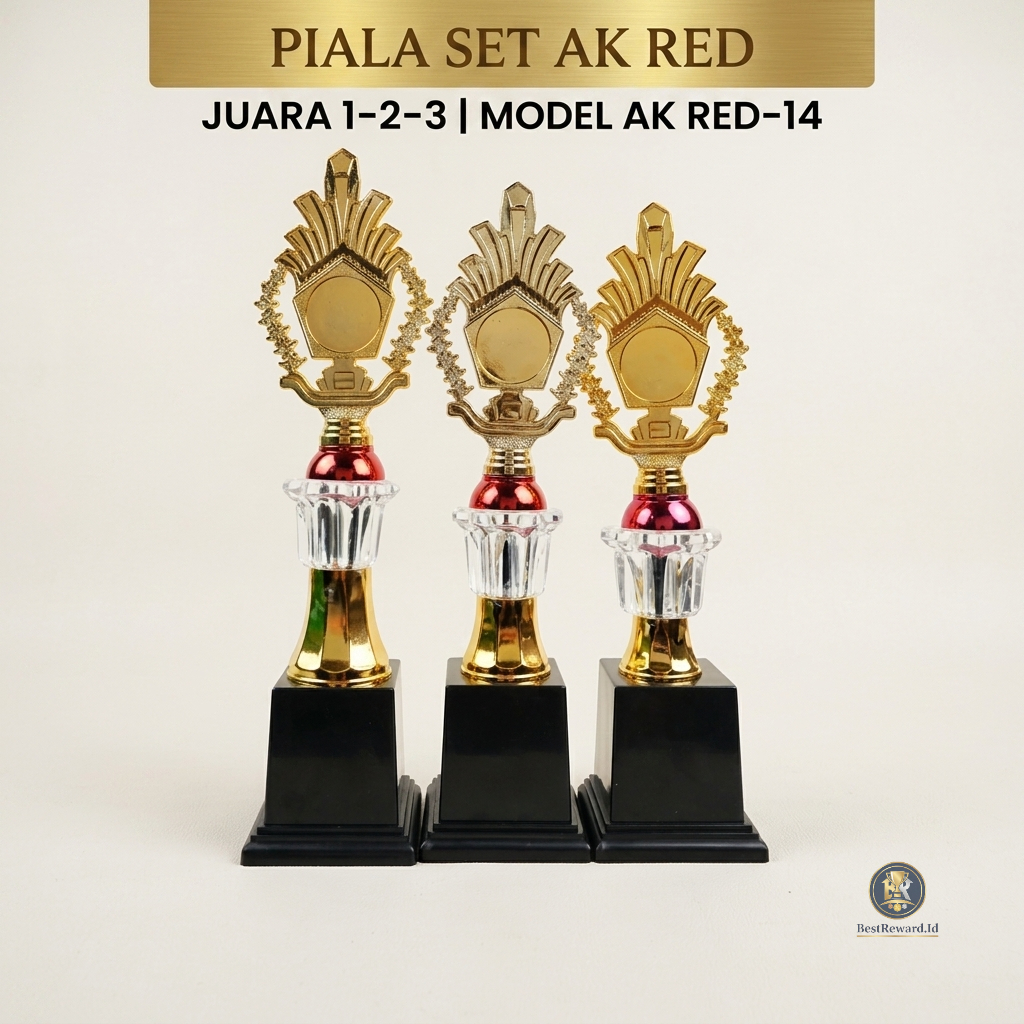 ชุดถ้วย AK RED-14 1st-2nd-3rd Place