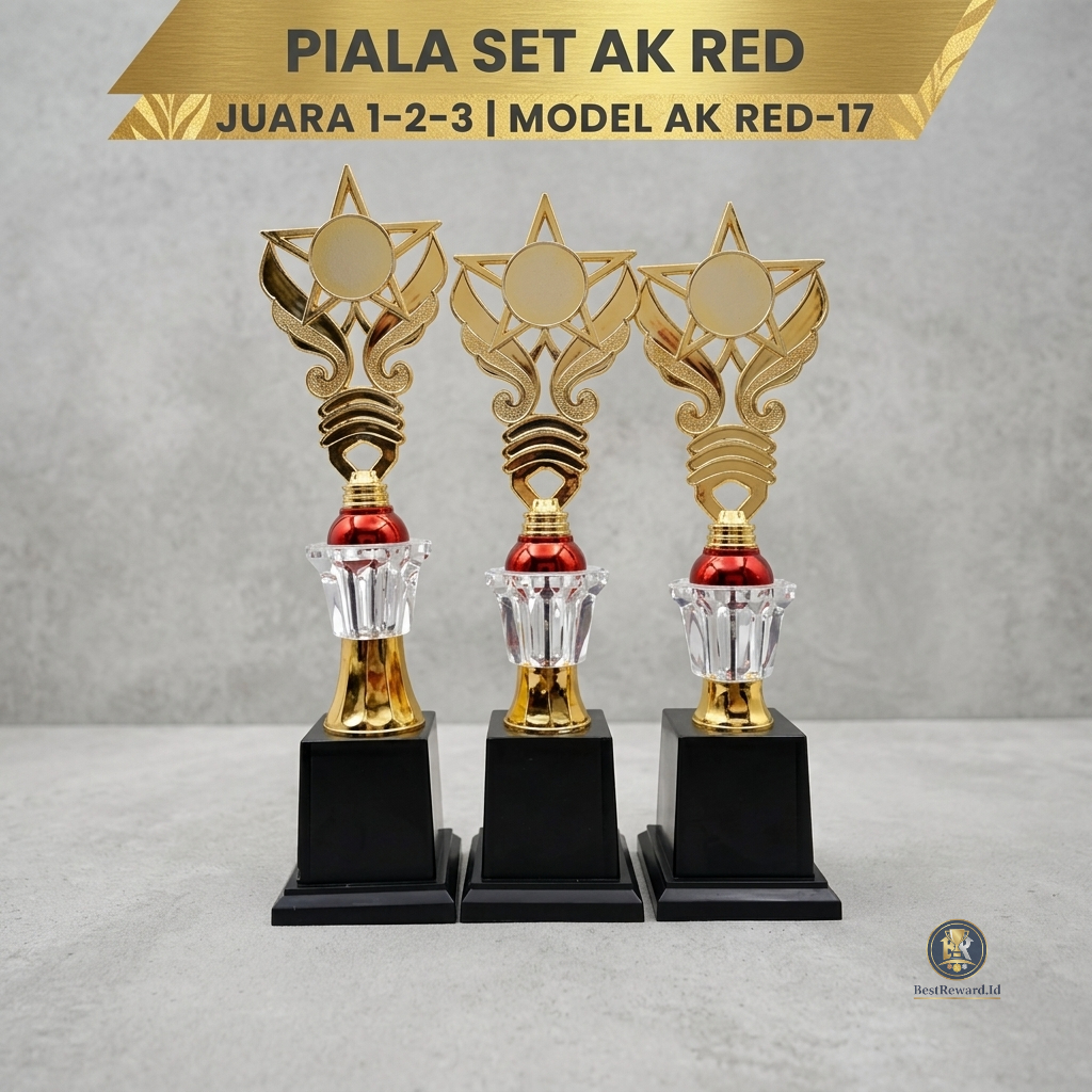 ชุดถ้วย AK RED-17 1st-2nd-3rd Place
