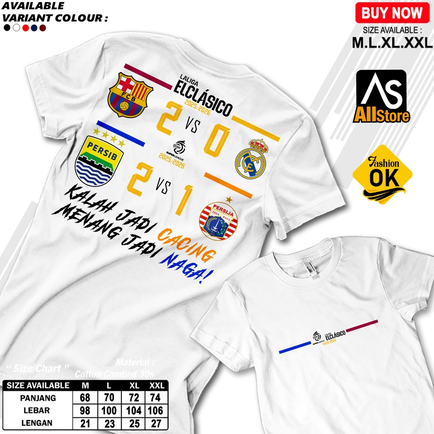 V330 46 EL CLASSICO PERSIB VS PERSIJA เสื้อยืด LOSES SO WORMS WINS INTO THE DRAGON