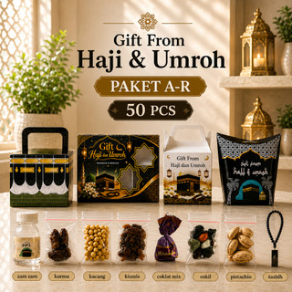 Paket Oleh-Oleh Haji Umroh isi 50 PCS/Hampers haji dan umroh praktis
