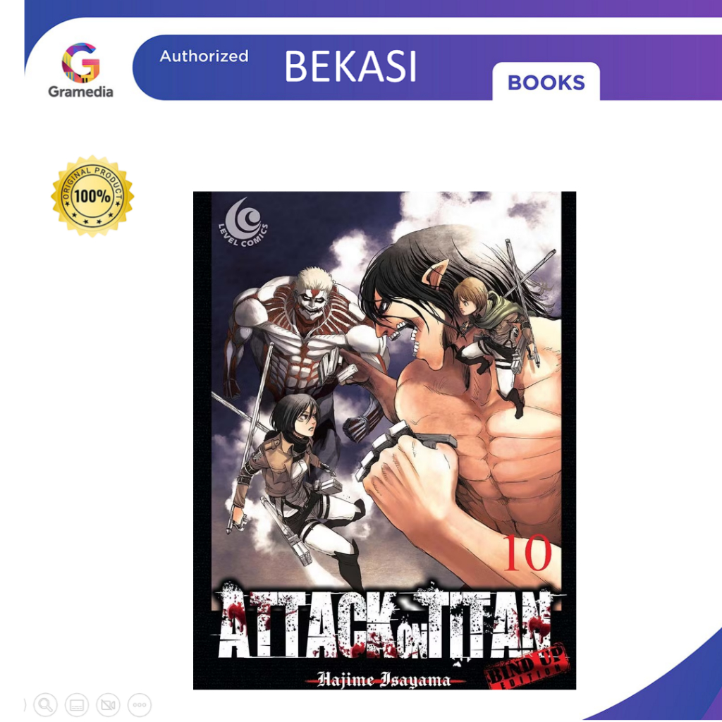 การ์ตูนระดับ Gramedia Bekasi: Attack on Titan Mind Up 10 - Hajime Isayama