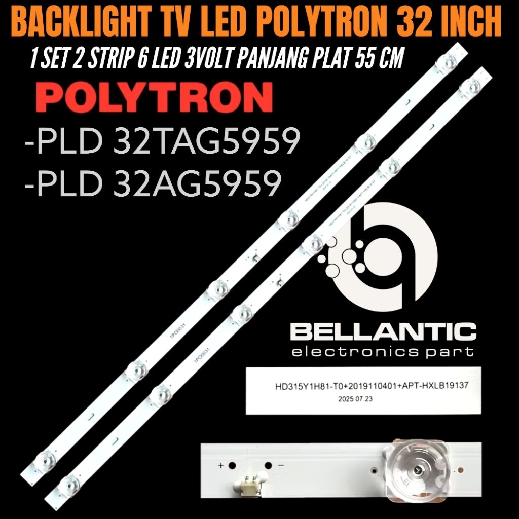 POLYTRON 32 INCH LED TV BACKLIGHT PLD 32TAG5959- PLF 32AG5959 POLYTRON 33 INCH TV BACKLIGHT