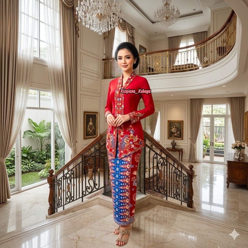 ENCIM KEBAYA SET WITH PEACOCK EMBROIDERY MOTIF // ENCIM BETAWI KEBAYA // ENCIM KEBAYA