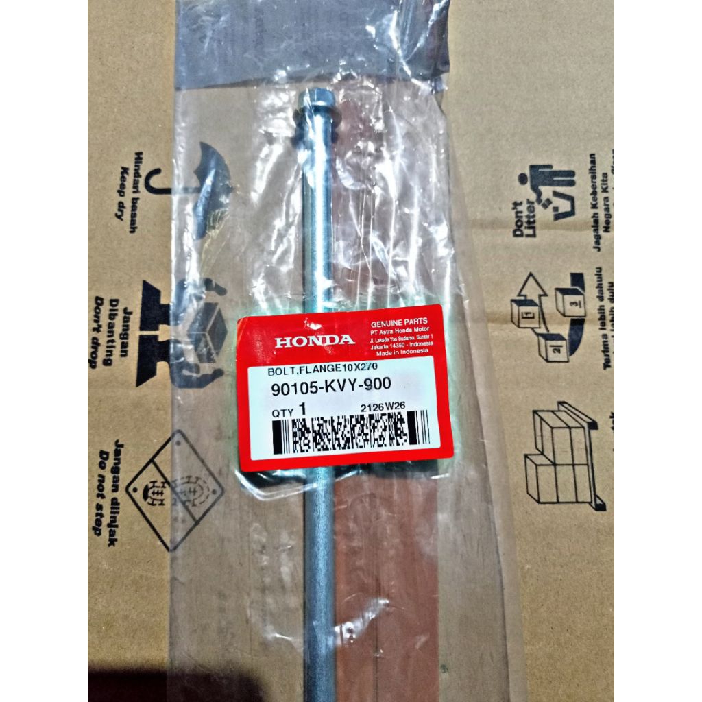 90105-KVY-900 สลักเกลียวเพลายึดหน้า 10x270 Beat Vario Scoopy PCX ADV. อาห์ม ต้นฉบับ