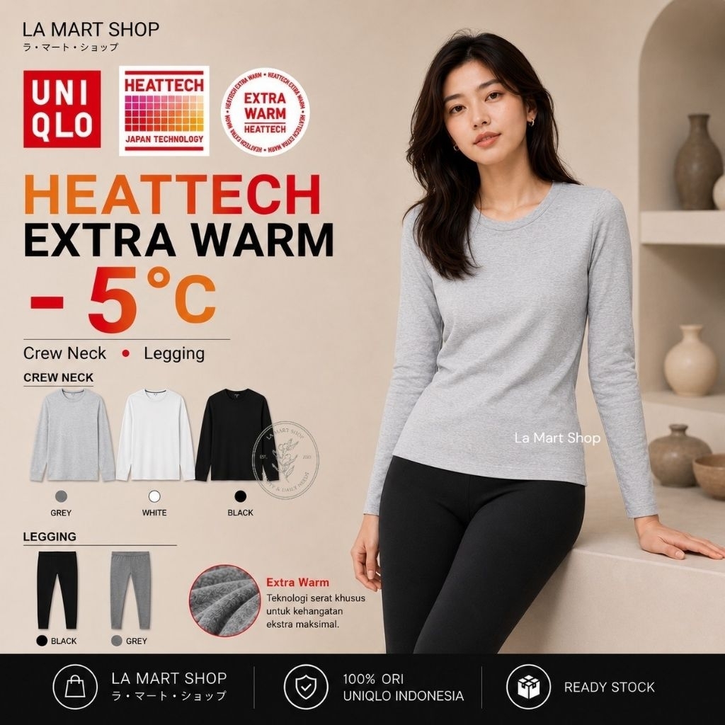 - UNIQLO WOMEN Heattech Extra Warm / Heattech Uniqlo Extra Warm Crew Neck / Uniqlo Heattech Womens W