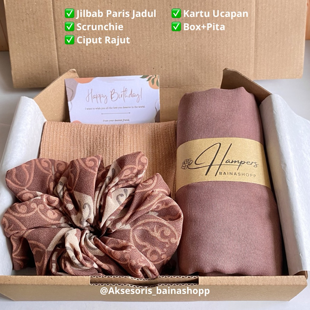 GIFTBOX สําหรับ GIRL HAMPERS, OLD SCHOOL PARIS HIJAB, GIRLS BIRTHDAY GIFTBOX สําหรับผู้หญิง
