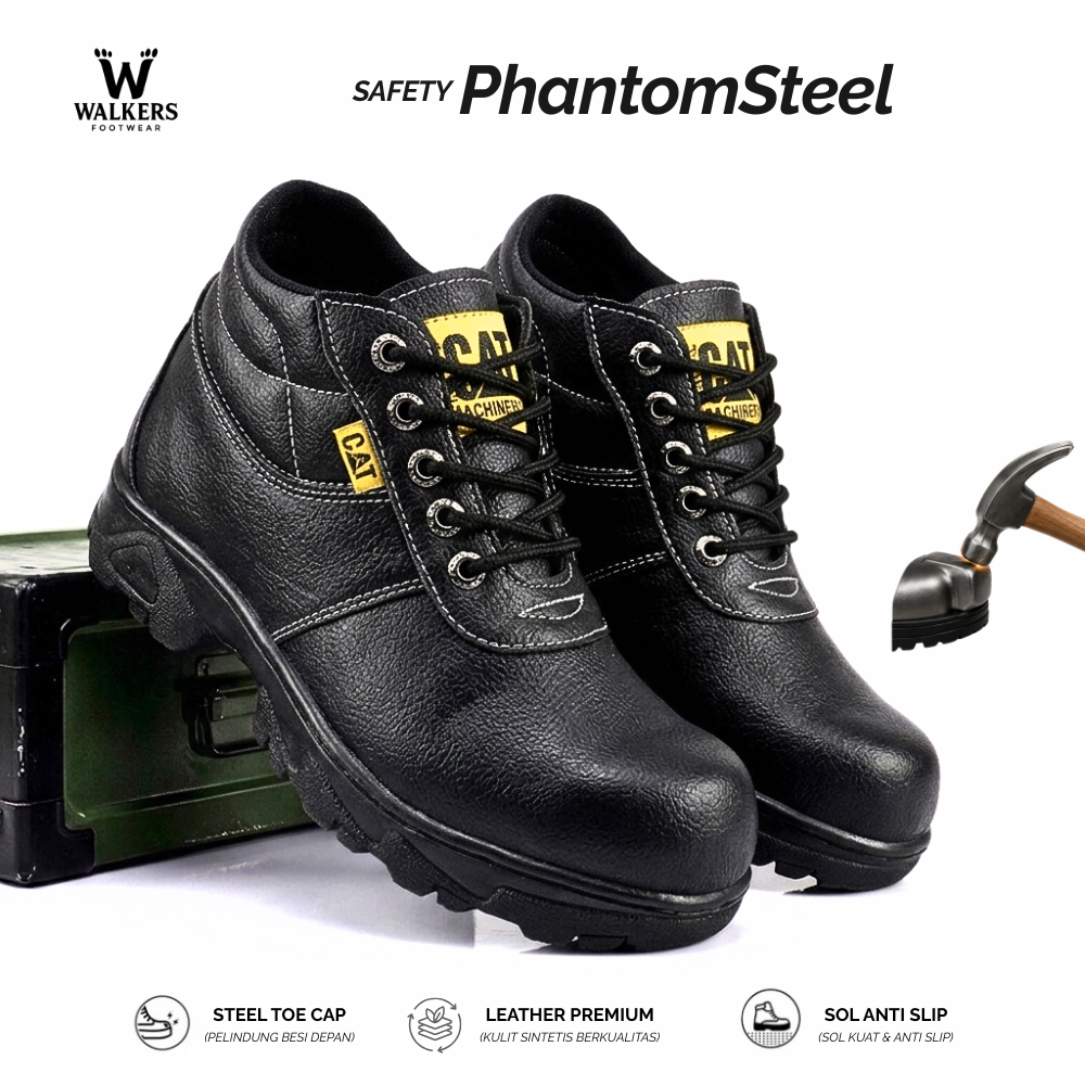 Cat Basic Mens Safety Shoes - Mens Outdoor Work Tracking Steel Toe Boots