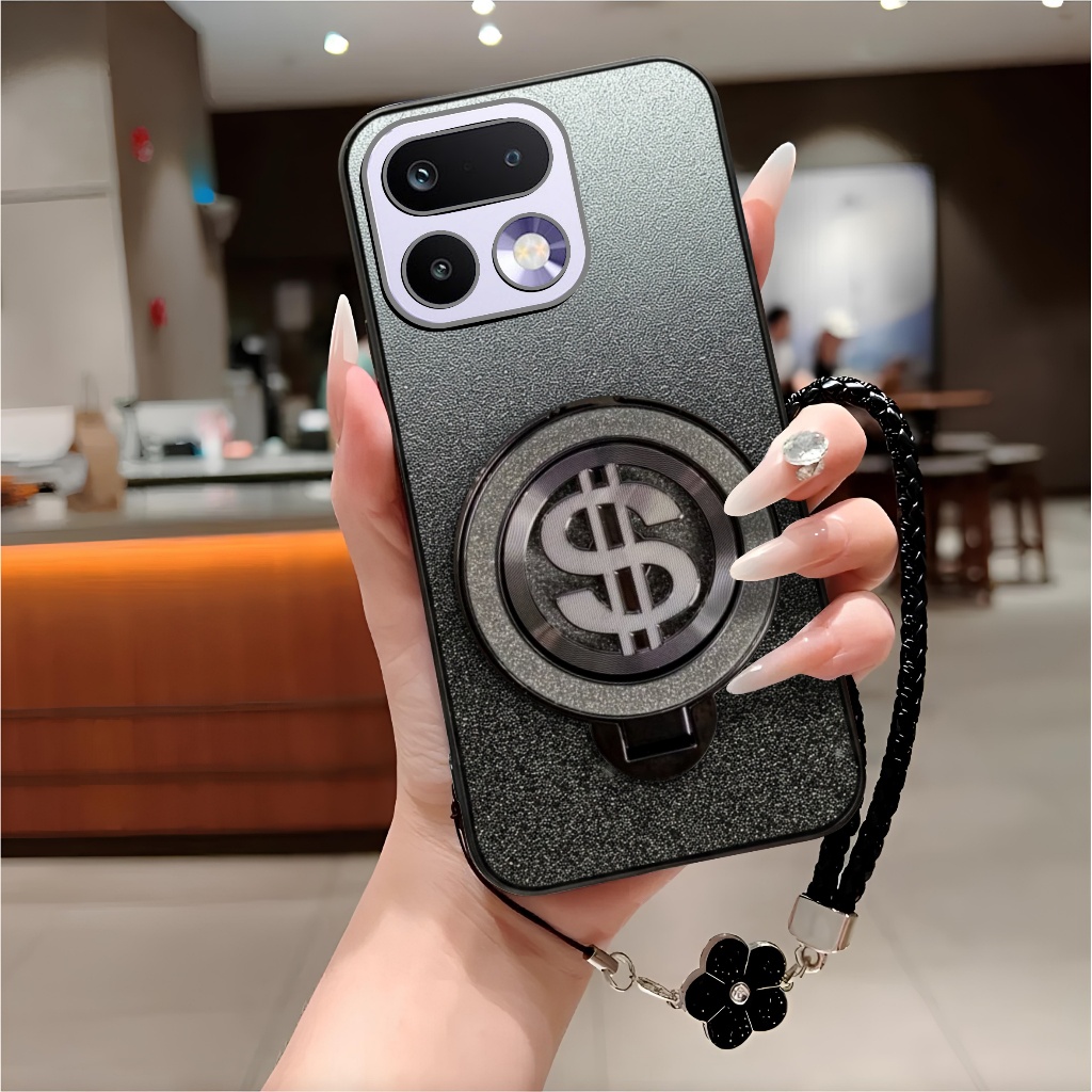 Softcase Realme 16 Pro / 16 Pro+ 5G Glitter Dollar Ring Holder ฟรีเชือกเส้นเล็ก