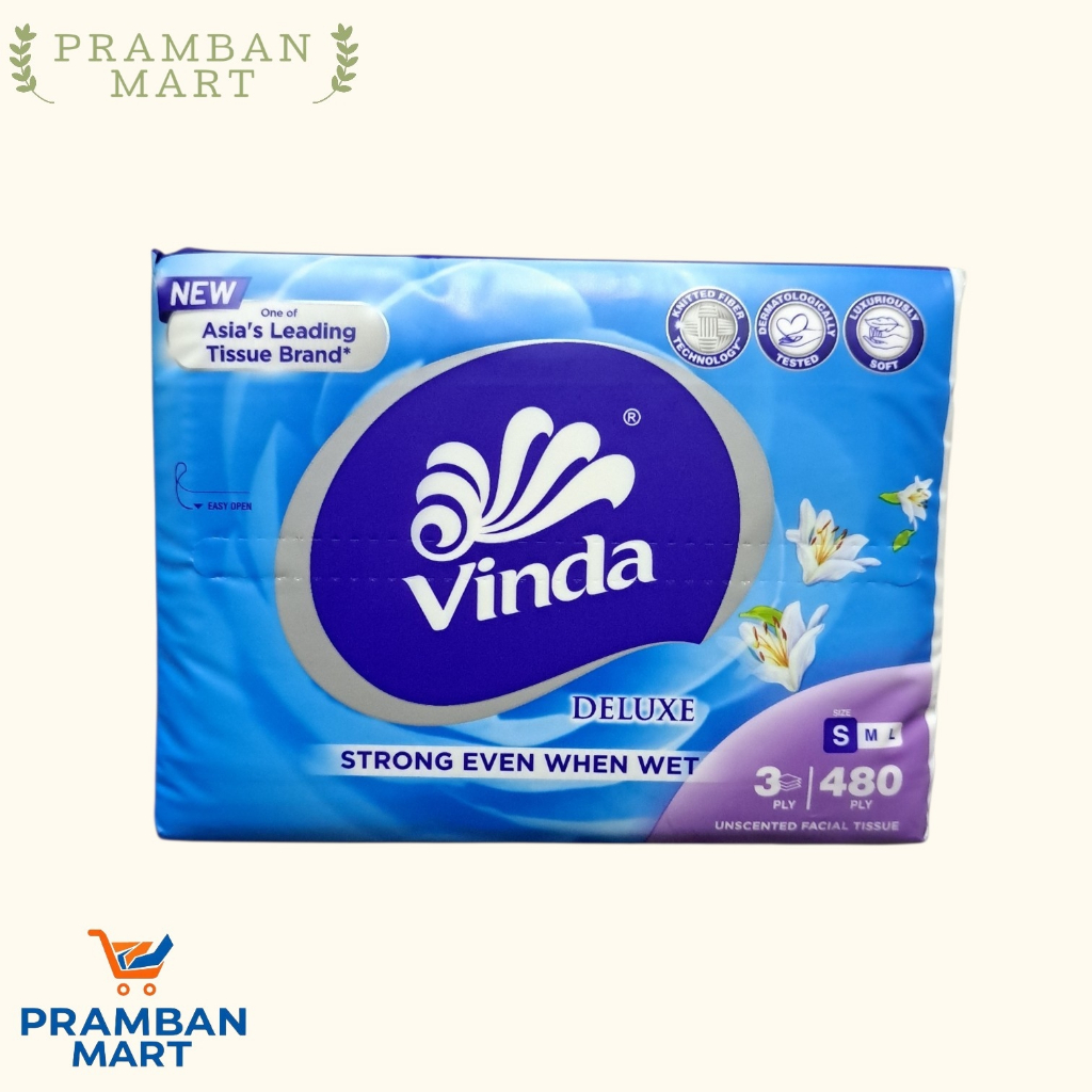 VINDA ทิชชู่ 3 ชั้น 480 แผ่น Size S