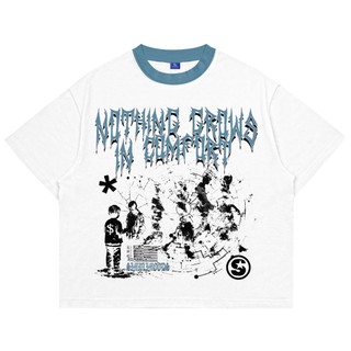 SimpliMoods - 20s Kaos Boxy Fit Oversize Tshirt Desain Nothing Crows Rib Distro Santai Unisex