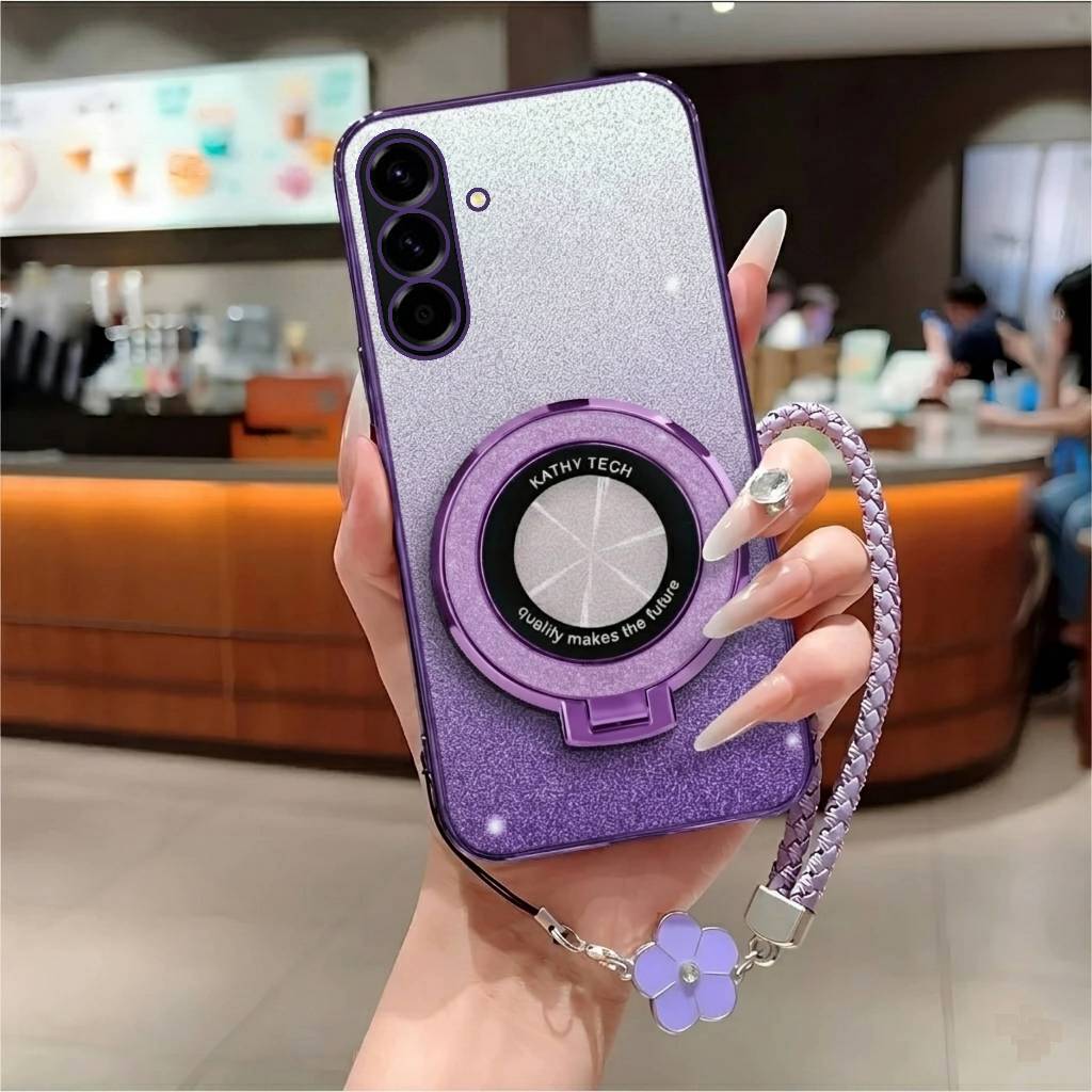 Softcase Samsung A26 5G A17 5G A16 4G/5G A15 4G/5G A14 4G/5G Case Glitter Blink Ring Magsafe Holder 