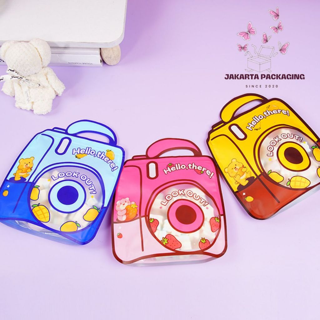 กระเป๋าซิปใสตัวละครกล้องน่ารัก | Aesthetic Childrens Snack Goodie Bag UK 19x23 cm MN-2273