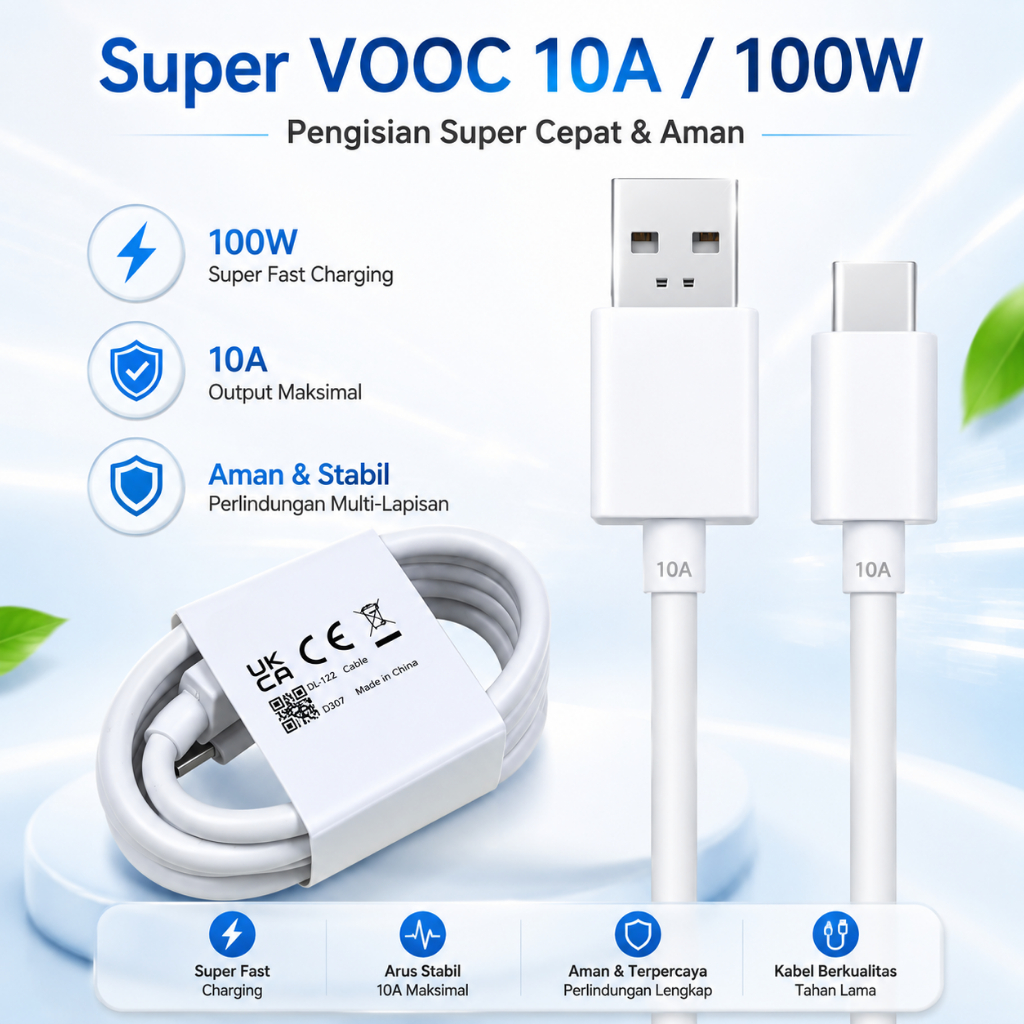 OPPO Type C 10A SuperVOOC ชาร์จเร็ว USB to Type C 1M สายชาร์จ Oppo 10A ดั้งเดิม