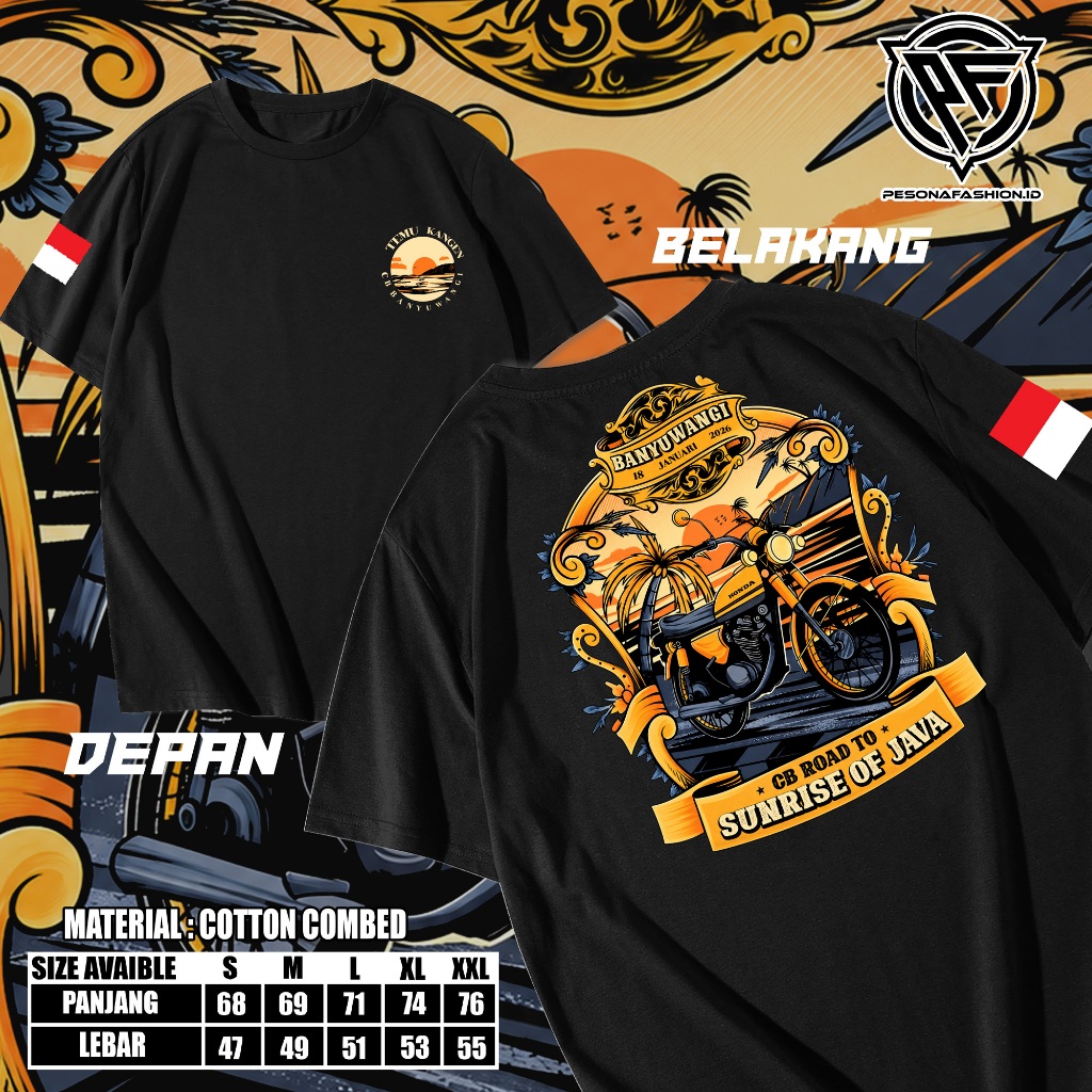 CB BANYUWANGI ROAD TO SUNRISE OF JAVA 18 JANUARY 2026 UNISEX ผู้ใหญ่ EVENT เสื้อยืด