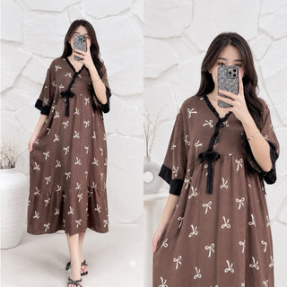 M&R - Daster Pitakimono Wanita Rayon Grade A Busui Resleting Depan