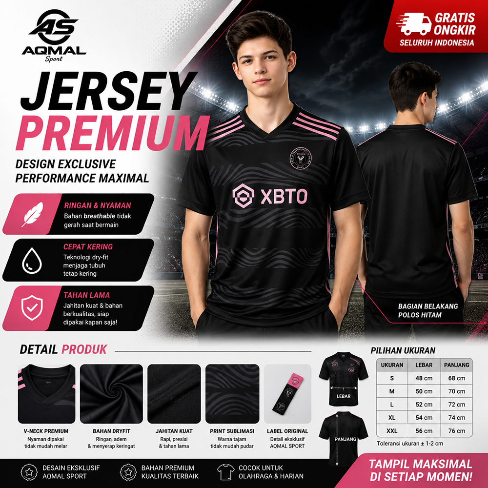 เสื้อเจอร์ซีย์แฟนๆ Inspired Inter Milan Miami Edition 2021–2025 พิมพ์เดี่ยว