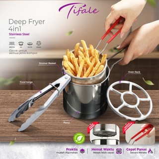 Tifale Deep Frypan Stainless Steel Deep Fry Panci Anti Lengket Panci Mpasi