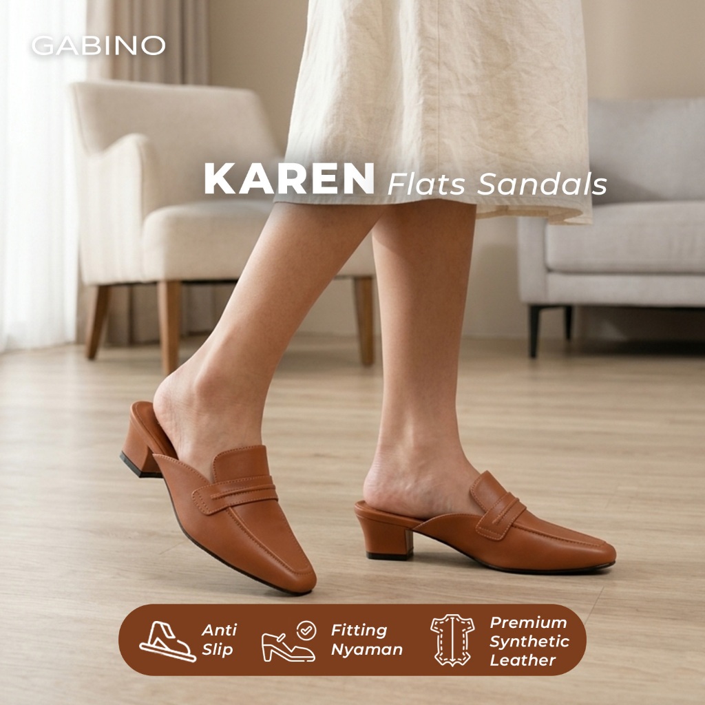 Gabino รองเท้าแตะผู้หญิง Heels Slip On Casual Karen - G1BB6001