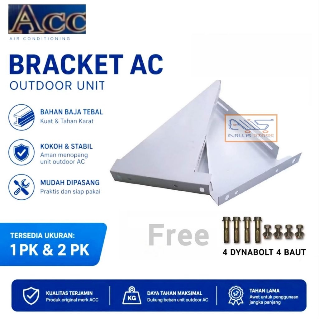 ACC ขายึด AC กลางแจ้ง 1PK & 2PK เหล็กหนา AC Holder Anti-Rust Heavy Duty