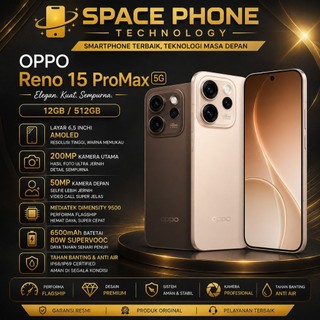 Oppo Reno 15 Pro Max 5G 200 Mp Ultra- clear Main Camera || 80 Watt Supervooc||Bergaransi