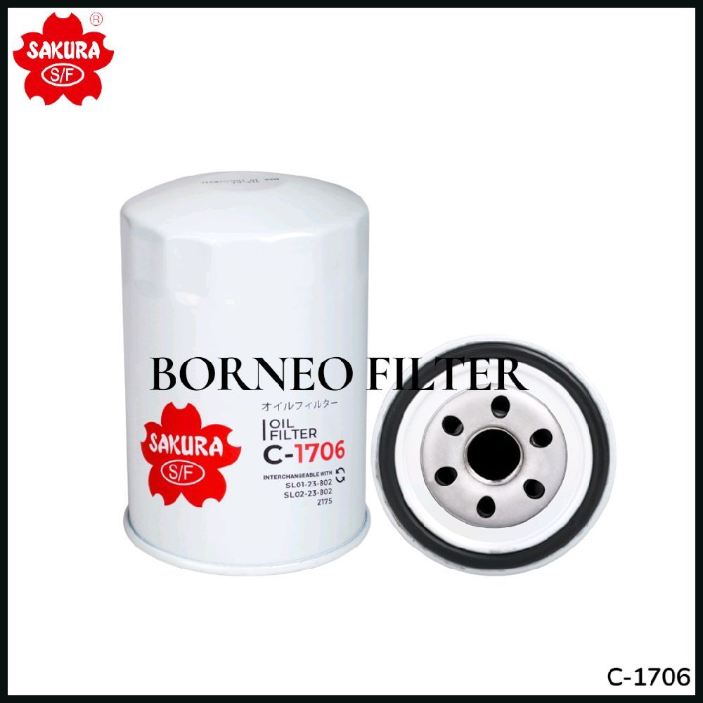 C-1706 กรองน้ํามันซากุระ C1706 P550409 LF3665 SIFOSL02 SL01-23-802	SL02-23-802 Z175 TFY014302 SL SL 