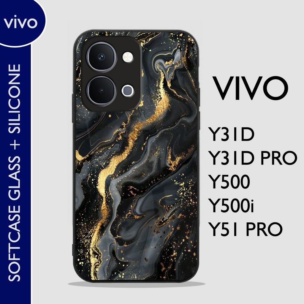 เคสโทรศัพท์ Vivo Y31D Y500 Y500i Y51 Pro Glass Softcase [M255] Vivo Y31D Y500 Y500i Y51 Pro ล่าสุด -