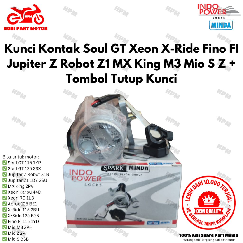 TOMBOL ชุดกุญแจจุดระเบิด ชุดกุญแจ + ฝาครอบกุญแจปุ่ม minami Soul GT 115 Soul GT 125 jupiter z หุ่นยนต
