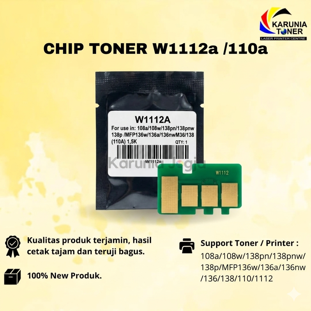 CHIP TONER BAG สีดํา MONO W1112a 110a