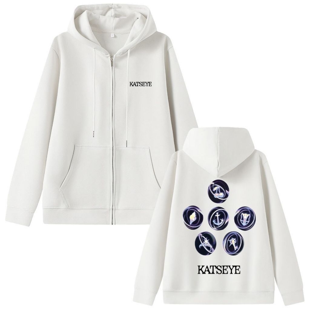 กลุ่มสาวเกาหลี KATSEYE SIS อัลบั้มซิป Hoodie เสื้อแจ็คเก็ตขนแกะลําลอง Unisex