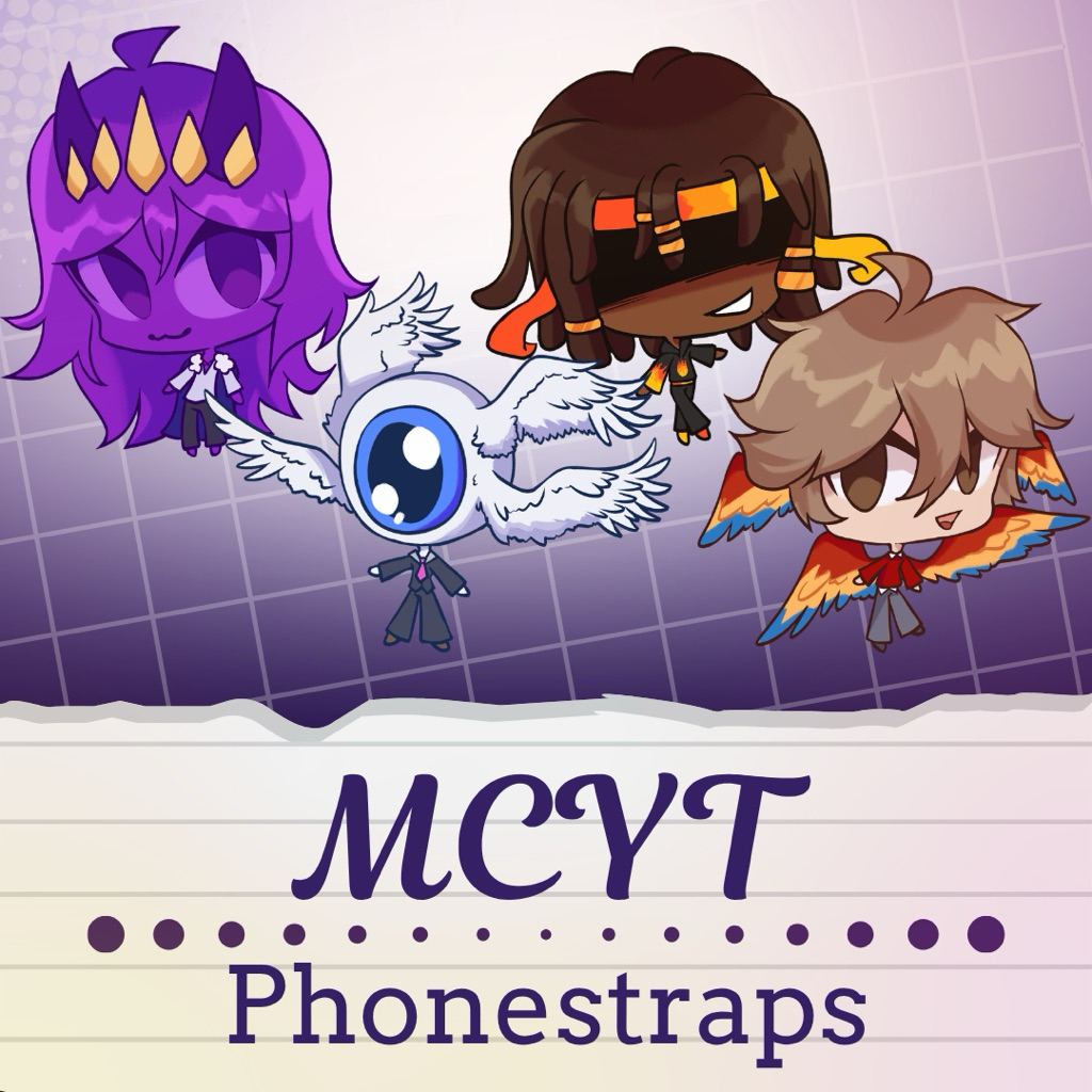 โทรศัพท์ Fanmerch strapp minecraft youtubers mcyt (wemmbu, parrotx2, eggchan, grian)