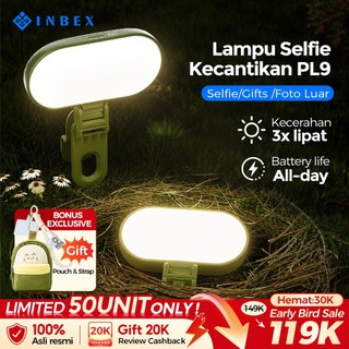 INBEX PL9 Lampu Selfie LED Gift Set dengan Tas  Atur 360° Mini Fill Light 3 Warna untuk Selfie Live Foto  Lampu selfie untuk Kecantikan dan Penggunaan