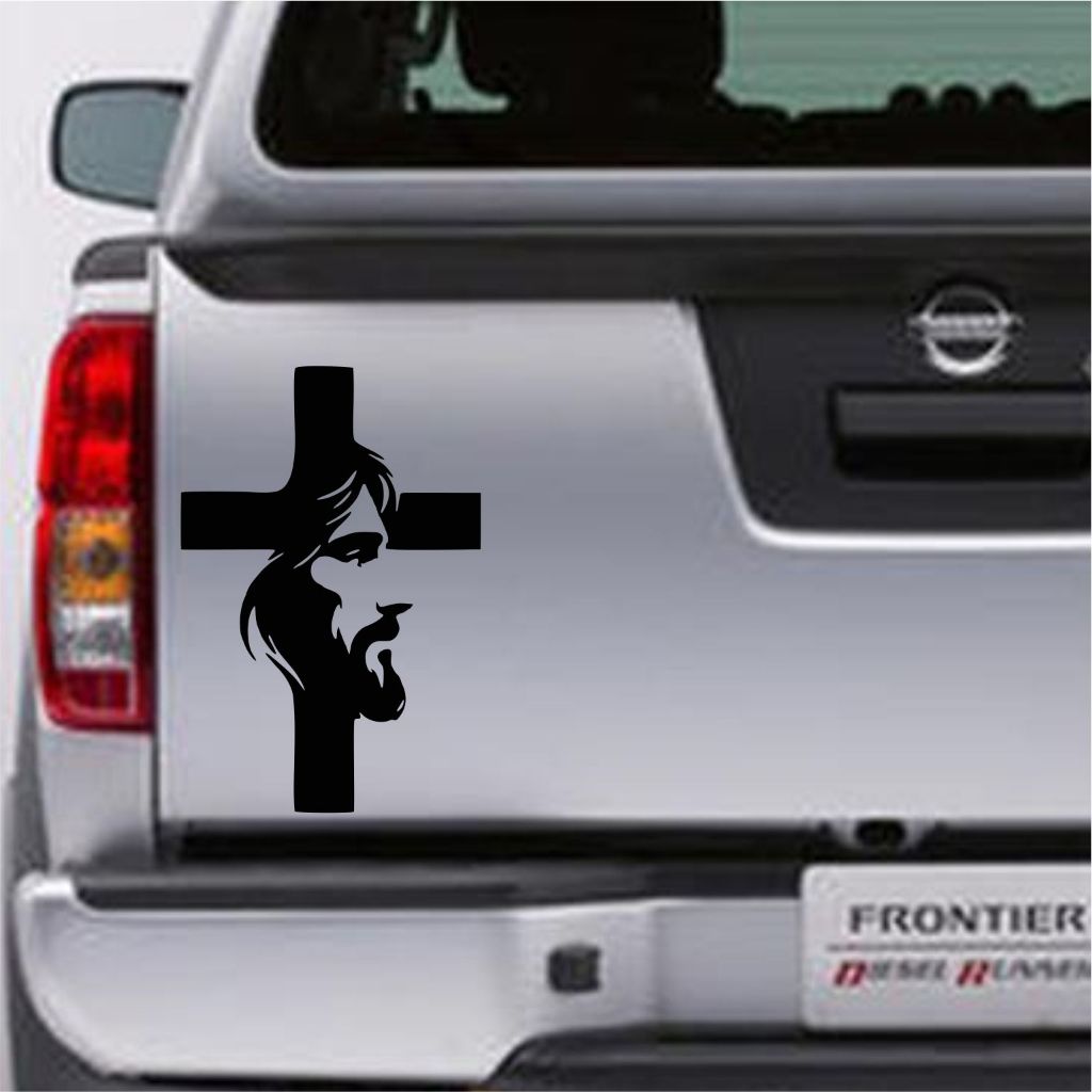 สติ๊กเกอร์ตัด JESUS CROSS QUALITY JESUS LUGGAGE สติ๊กเกอร์