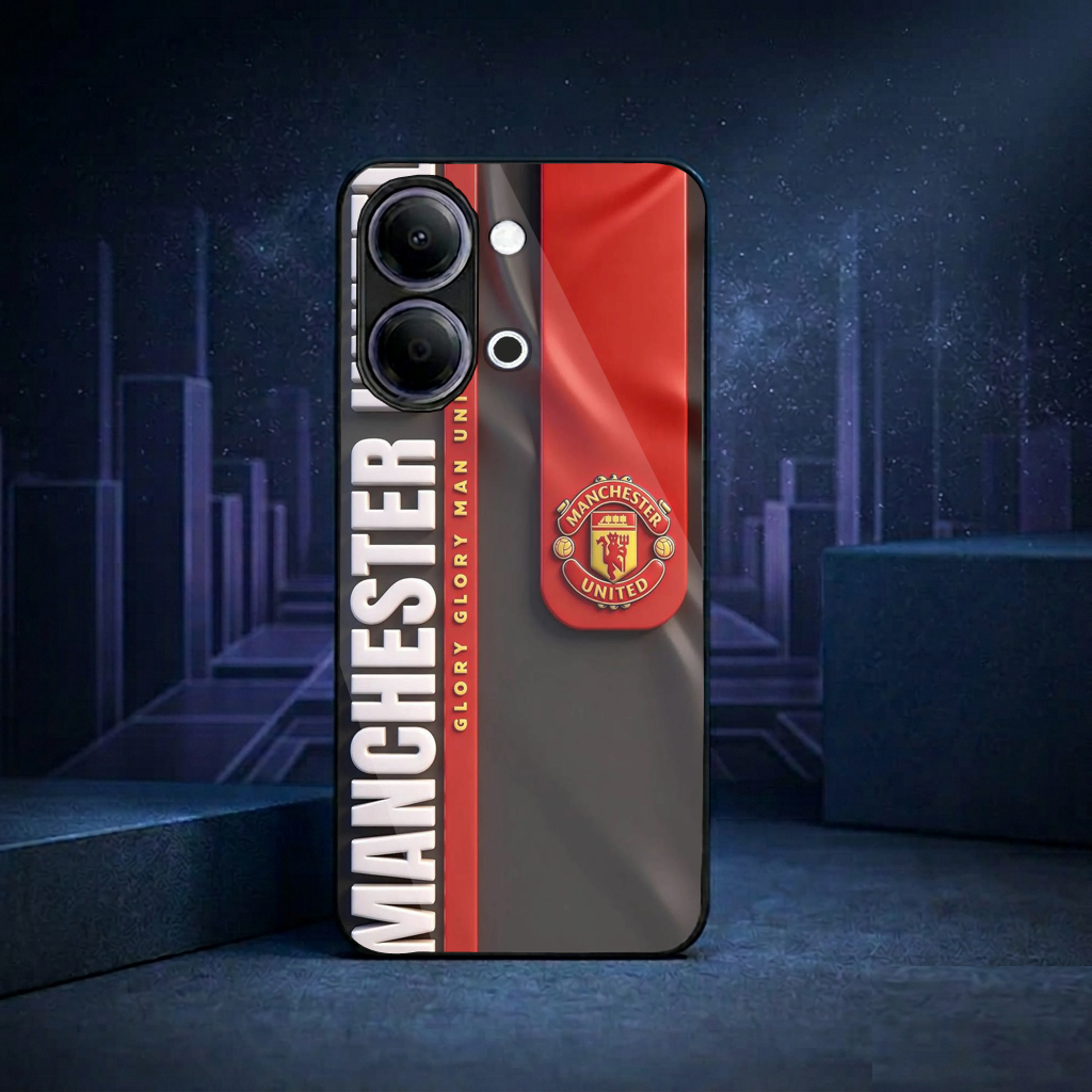 CASING สําหรับ VIVO Y05 [SKA 06] SOFTCASE GLASS GLOSSY GLASS สําหรับ VIVO Y05 BLACK GLASS MOTIF - SO