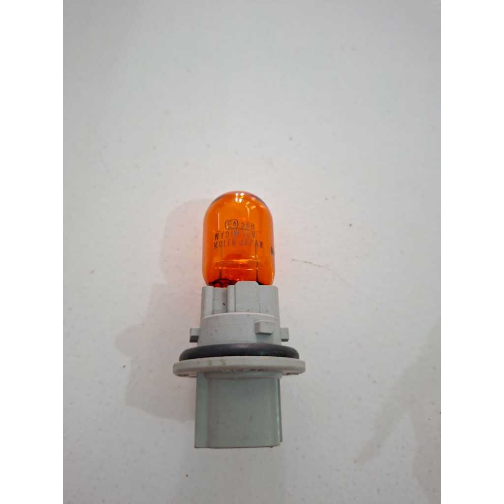 12V 21W TURN SIGNAL BULB + SOCKET (ORANGE) KOITO BRAND