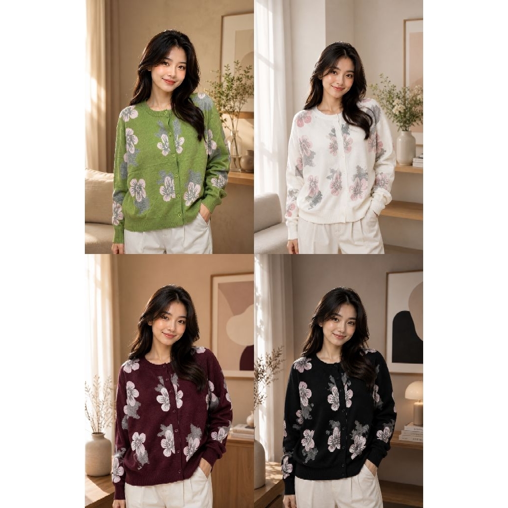 FLOWER KNIT TOP CJ 7432 (CJ002)