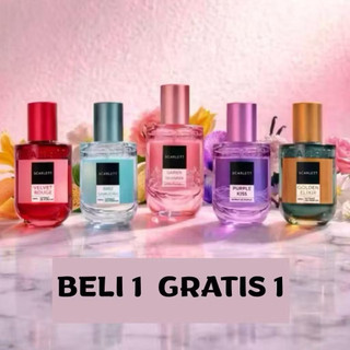 (BELI 1 GRATIS 1 ) SCARLET Extrait de Parfum Whitening 30ml Unisex Floral Oriental Wangi Mewah by aroma langka_