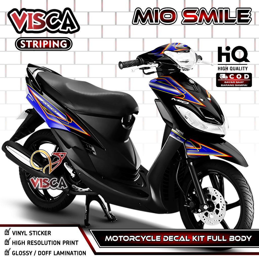Mio Smile Decal - Mio Smile Sticker - Mio Smile Full Body Decal - Mio Variation Striping - Mio Racin