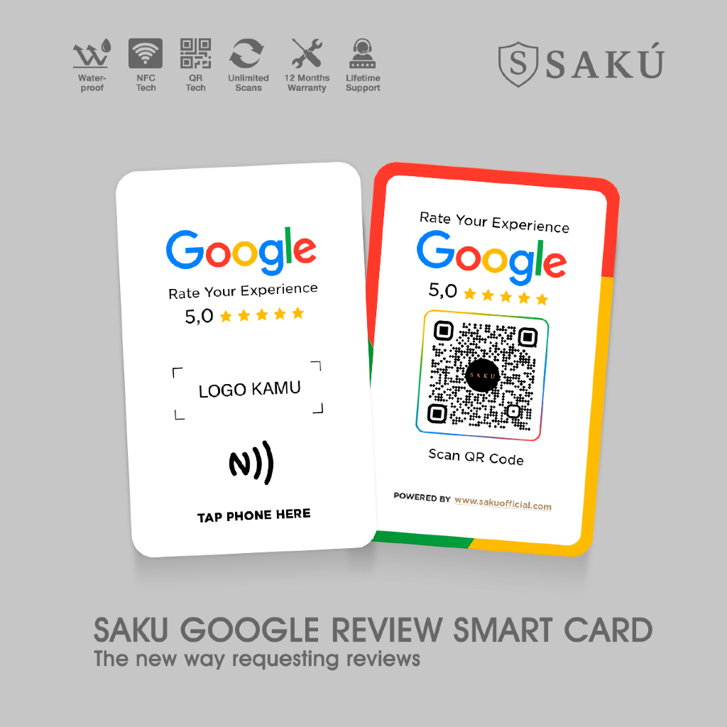 Pocket Google Review Card Smart NFC และ QR โดยไม่ประยุกต์ใช้