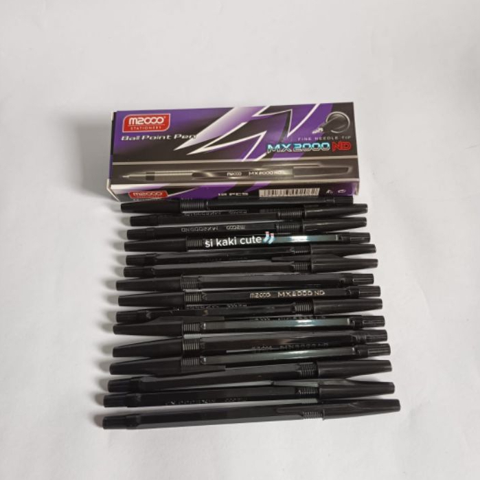 Mecco MX20000 ND ปากกาสีดํา 12 ชิ้น