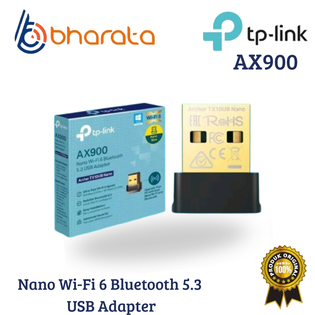 อะแดปเตอร์ WiFi TP-Link Archer TX10UB Nano AX900 Wi-Fi 6 Bluetooth 5.3 USB
