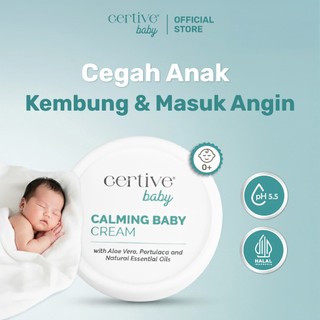 CERTIVE Calming Baby Cream 50gr - Krim Bayi Penghangat Aman Newborn untuk Kembung, Masuk Angin, Kolik, Pijat Bayi & Tidur Nyenyak