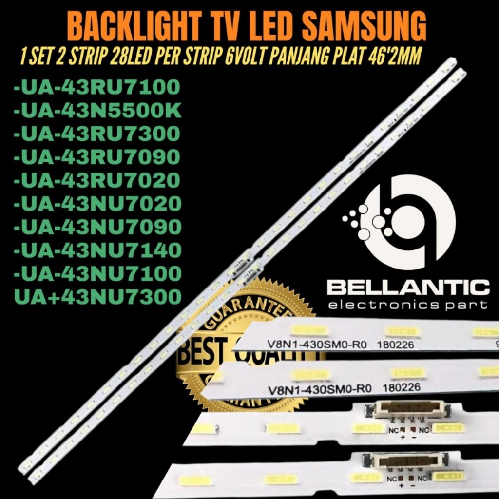 SAMSUNG 43 นิ้ว LED TV BACKLIGHT UA-43NU7100- UA-43NU7300- UA-43NU7140- UA-43NU7090-/43NU7020-/43RU7