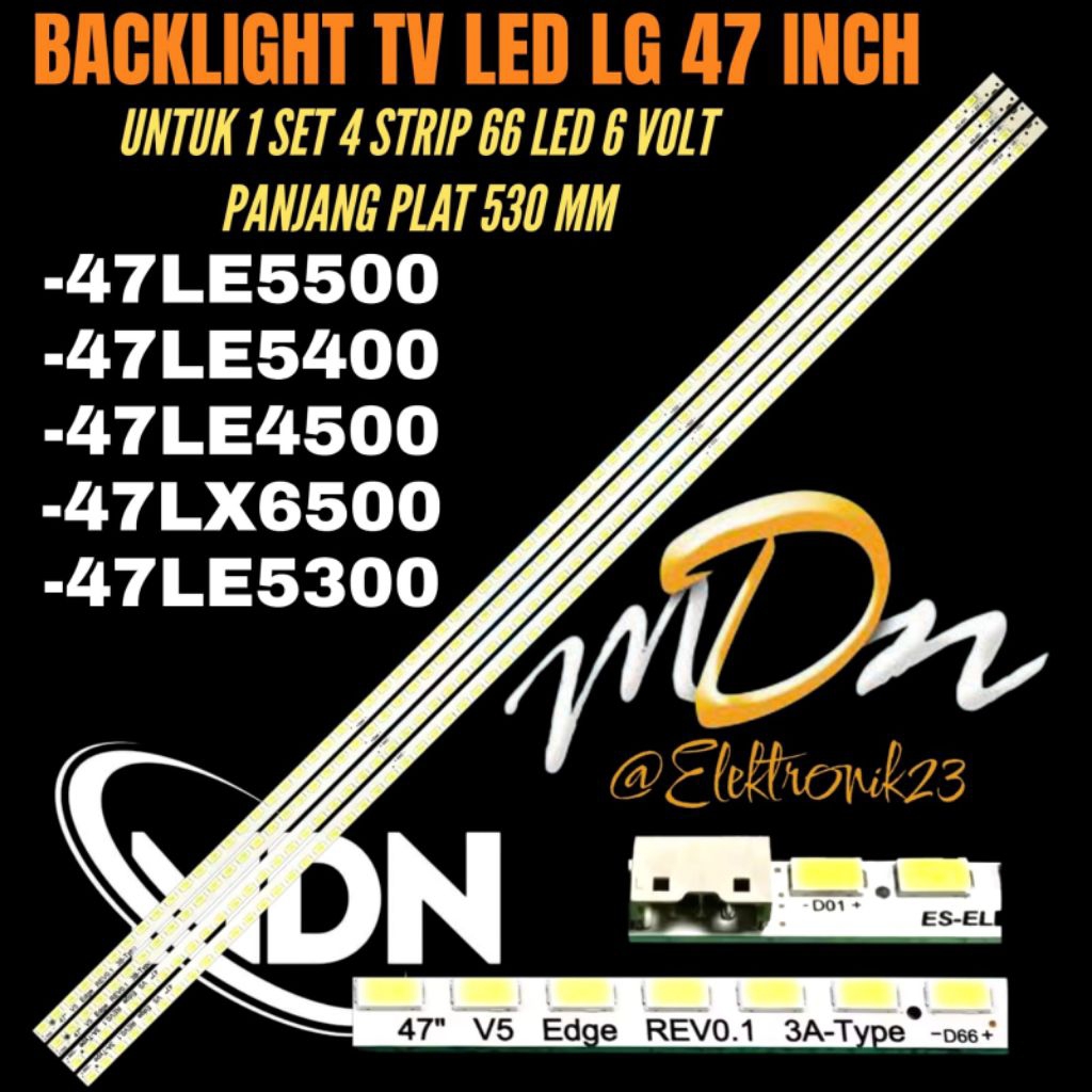 LG 47 INCH LED TV BACKLIGHT 47LX6500- 47LE5300- 47LE4500- 47LE5400- 47LE550- 47LX6500 47 INCH LG LED