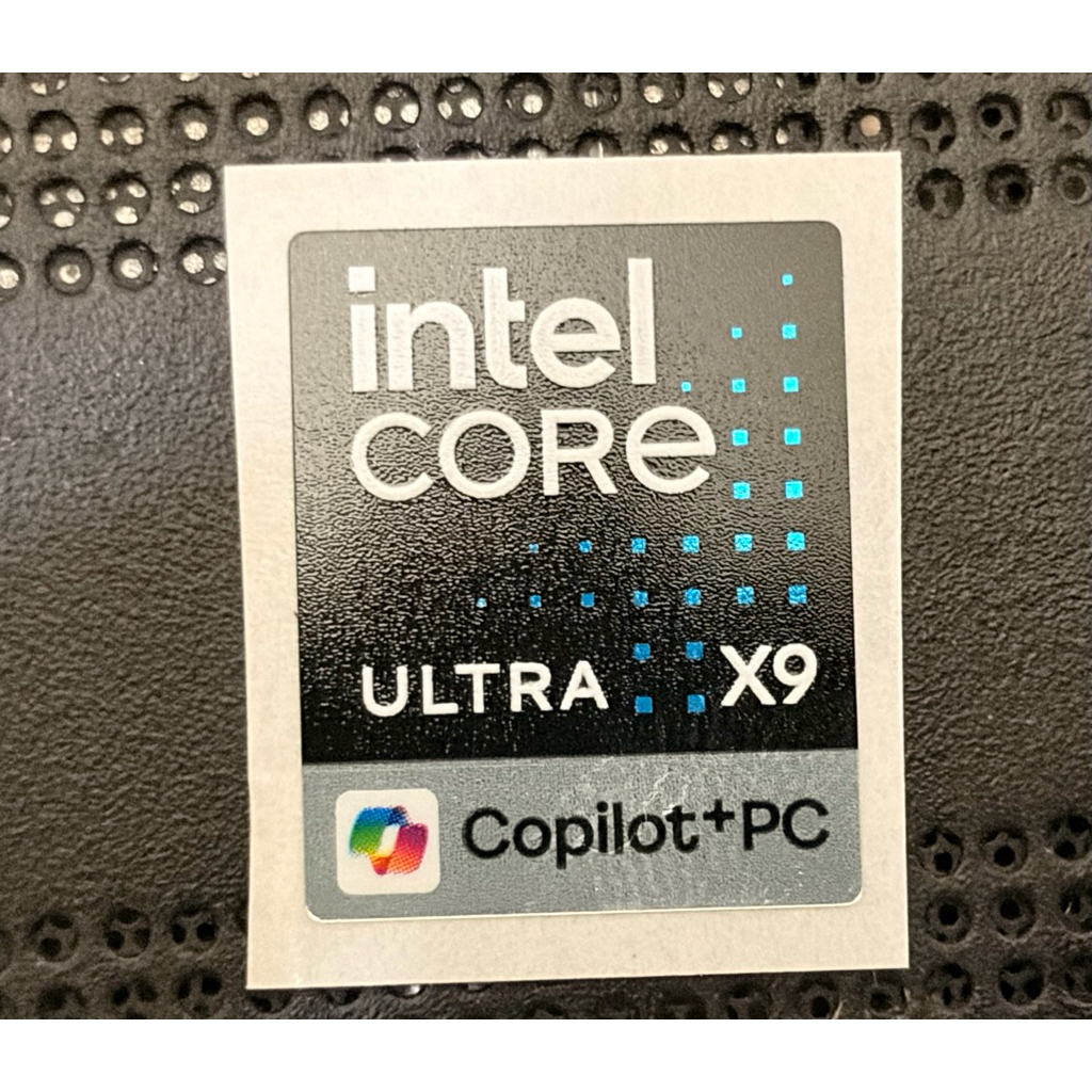 สติ๊กเกอร์โลโก้ สติ๊กเกอร์ intel Core Ultra X9 Copilot+PC series 3 เดิม