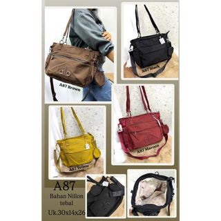 TAS WANITA TOTE BAG + POUCH SLING TOTEBAG AL0 YOGA FASHION NILON NYLON PARASUT