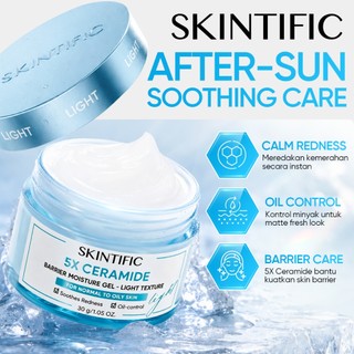 [NEW LAUNCH]SKINTIFIC - 5X Ceramide Barrier Moisture Gel - Light Texture|Oil control moisturiser gel pencerah Wajah Calming Whitening Brightening Pelembab Wajah Pemutih Wajah Facial Moisturizer Skincare BPOM Tone Up  Day Cream official store mosturizer