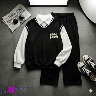 HomeFashion88 – GoodTaste Campus Set #3 | Sweater School Preppy + Celana Panjang Lounge (1 Set)