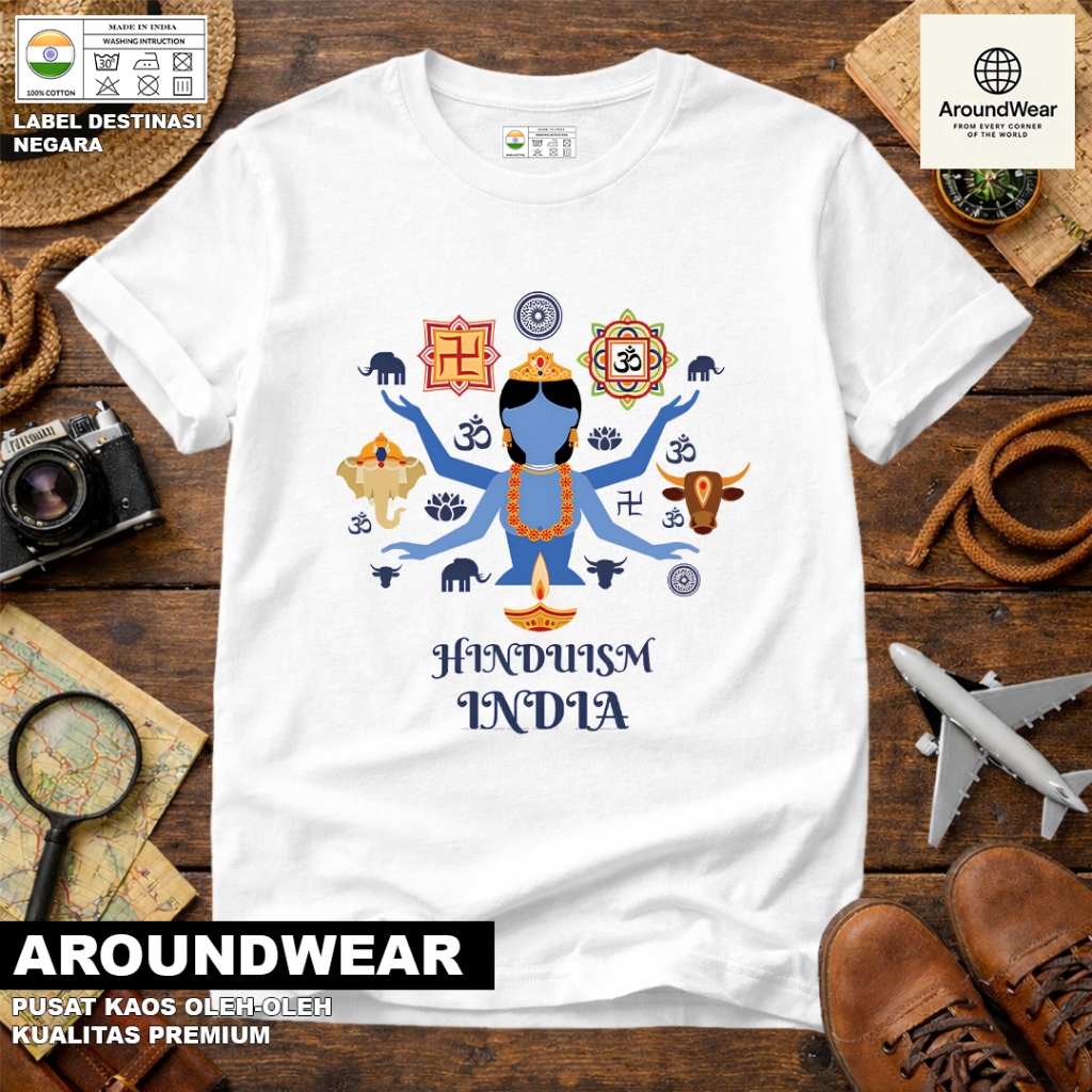 เสื้อยืดโดย INDIA MUMBAI HYDERABEED USING STATE TAGSAL COTTON 30S SOUVENIR ของขวัญพรีเมี่ยม